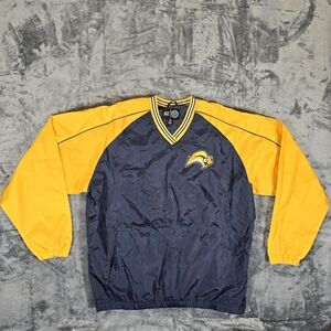 NHL G3 Sports Glll Pullover Windbreaker Jacket Size Large Buffalo Sabers V Neck